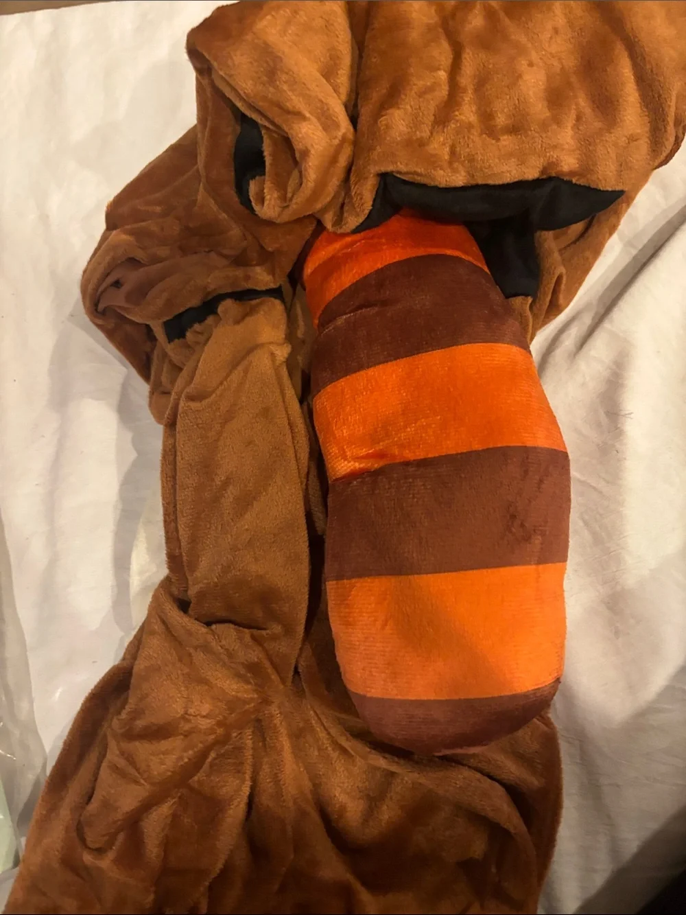 Red Panda Hooded Kids Onesie - Brown and White  by ROC